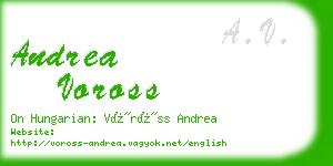 andrea voross business card